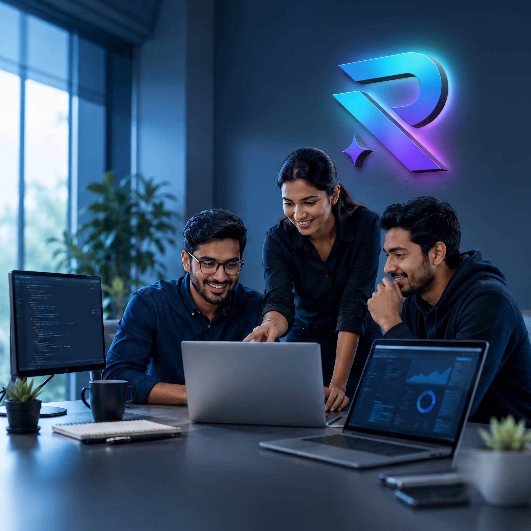 The Rasynex team collaborating on a client project